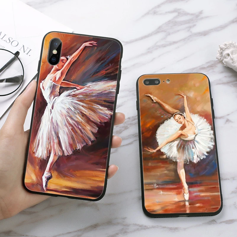 Силиконовый чехол для балерины и танцев iPhone 5 SE 5S 6 6S Plus 7 8 11 Pro X XS Max XR|Бамперы| |