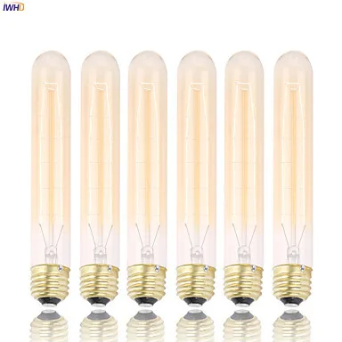 

Винтажная лампа IWHD, лампа накаливания E27 T185 t10 t225 T30, Эдисон, украшение дома