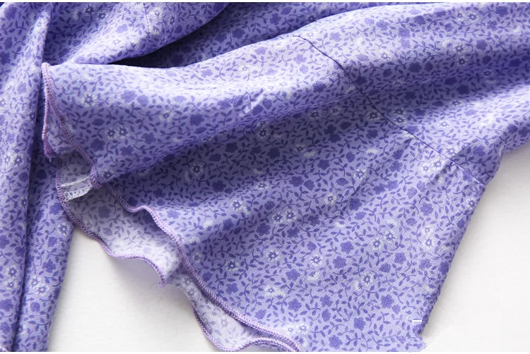 Женская шелковая блузка элегантная офисная фиолетовая из 100% натурального шелка