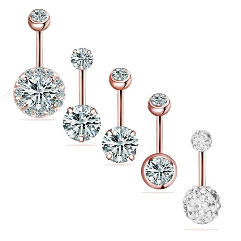 5 шт. средства ухода за кожей набор для пирсинга серьга-гвоздик пупка Кольца