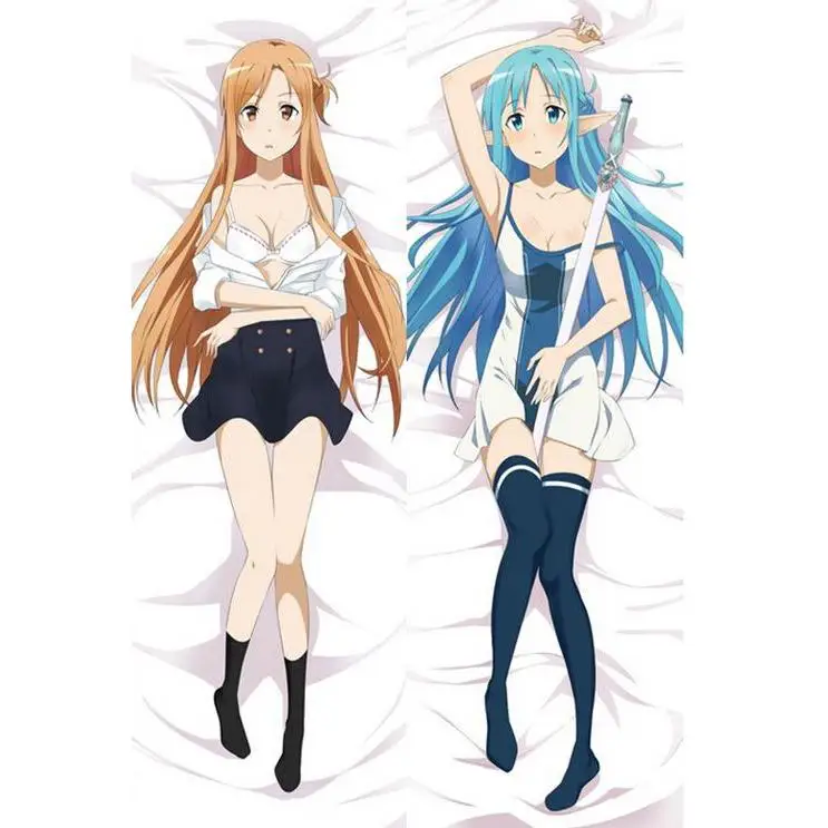 Горячая игра японского аниме интерактивный пистолет со вспышкой SAO GGO Asuna Throw Otaku Dakimakura подарки постельные принадлежности длинная подушка для объятий чехол 150x50 см