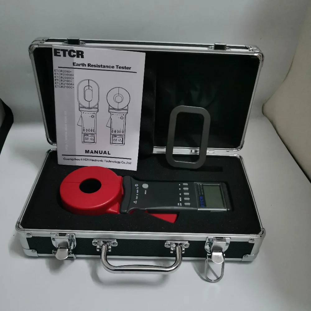 ETCR2100A+ цифровой зажим Сопротивление заземления метр тестер 0,01-200Ω