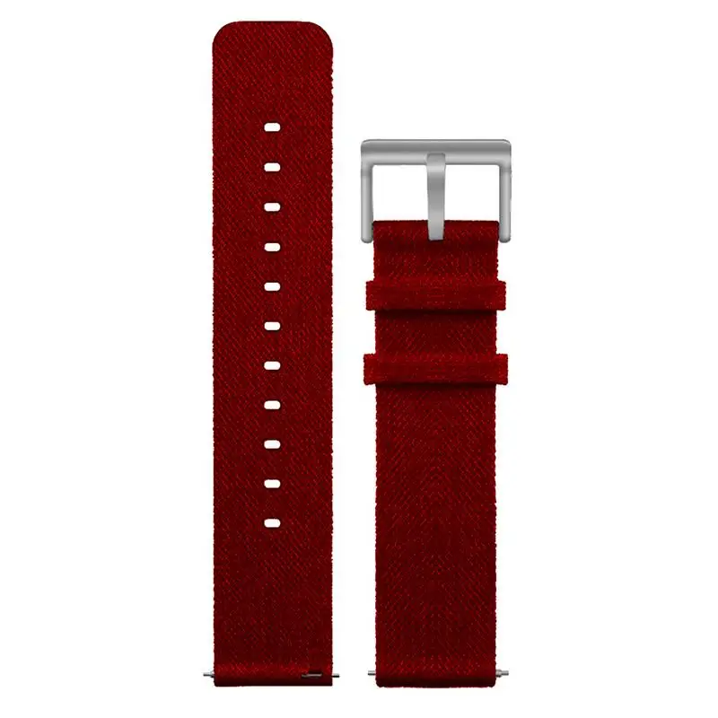 Red Премиум Холст Замена спортивные часы-браслет ремешок для Fitbit Versa Lite браслет 8 цветов - Цвет: Red