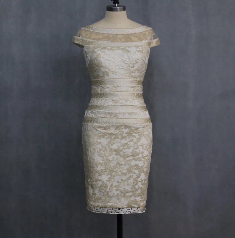 Сексуальные кружевные короткие платья цвета шампанского для выпускного вечера