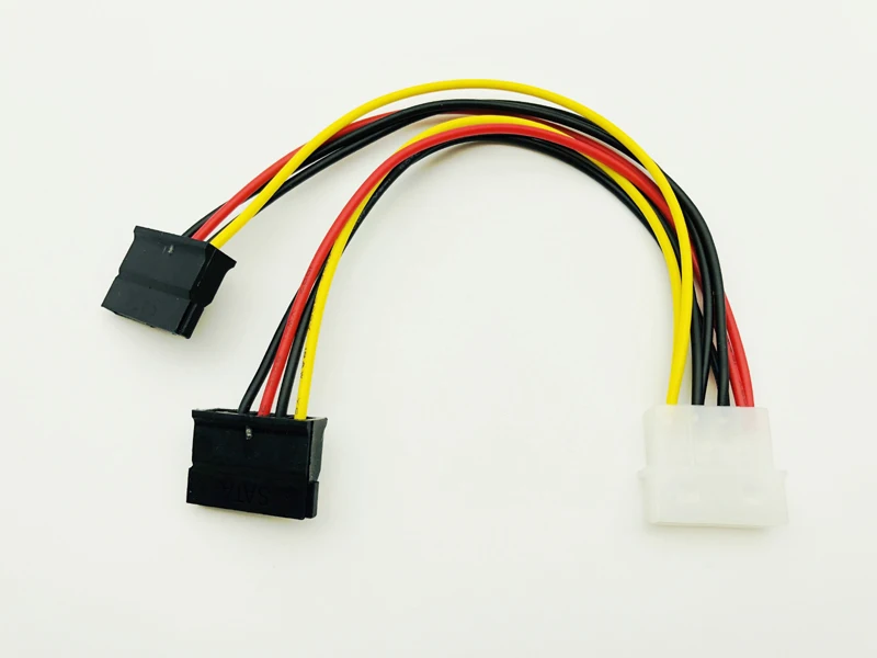 Новый 4Pin IDE Molex к 2 Serial ATA SATA Y сплиттер жесткий диск Кабель питания для добавления