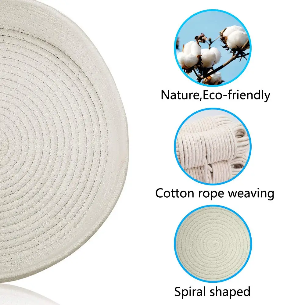 Круглая кошка кровать корзина гнездо хлопок веревка сплетенная теплая Pet