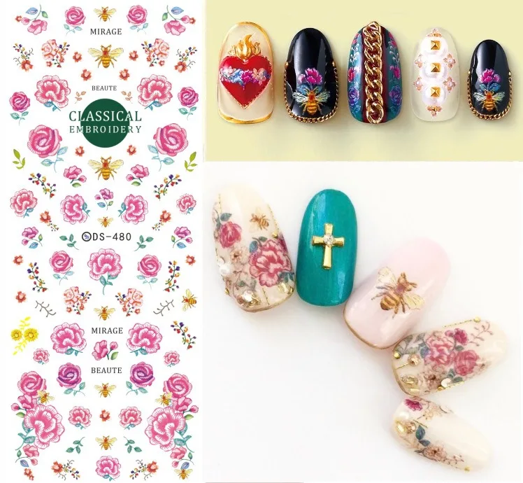 1 шт. водные переводные наклейки для ногтей|nails sticker tips|fashion nail stickernail art water transfer |