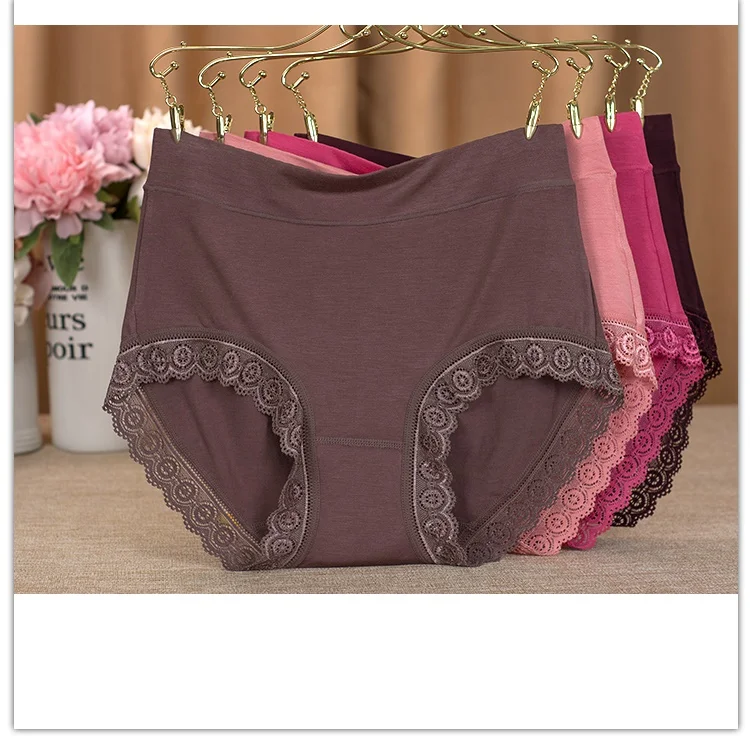 Нижнее белье женское из бамбукового волокна со средней талией 5 шт./лот | Женская