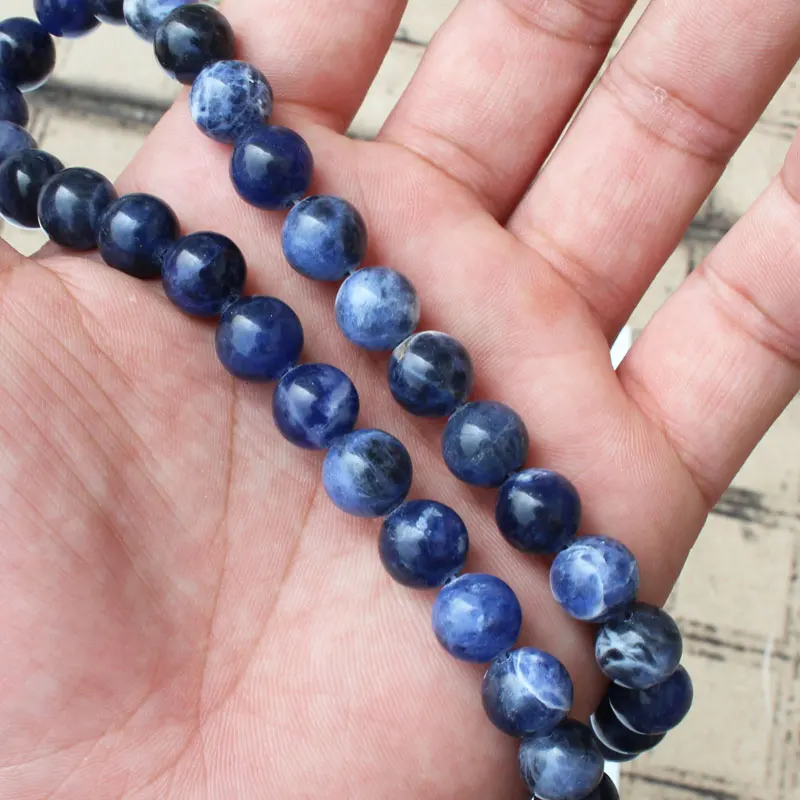 4-12 мм Sodalite яшмы вокруг Loose Beads15/38 см, Min. Оформление заказа реальное, мы предоставляем Смешанные Оптовые заказы на все товары!