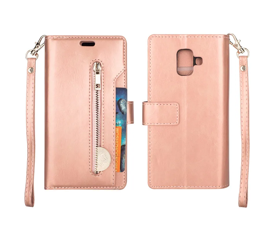 Для Samsung Galaxy A6 Plus Hoesjes Samsung Galaxy A6 кожаный чехол флип Бумажник Обложка для Coque Samsung A6 телефон случаях