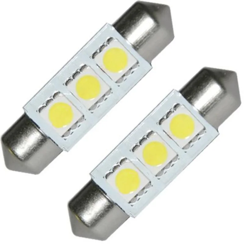10 шт./компл. 36 мм 5050 3 SMD светодиодный автомобиль гирлянда для салона Купол