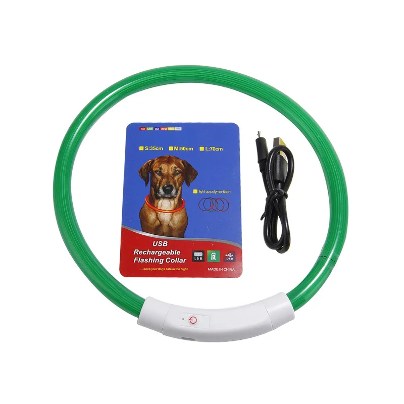 Pet Dog Collar LED Glowing Puppy Night Safty USB Charging Accessories HG99 | Дом и сад