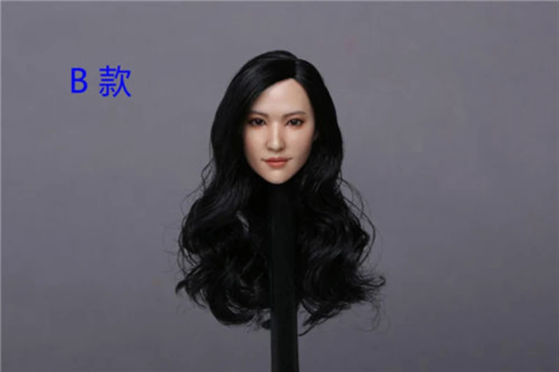 1/6 азиатская Красивая женская голова Liu Yifei Crystal с длинными вьющимися волосами для