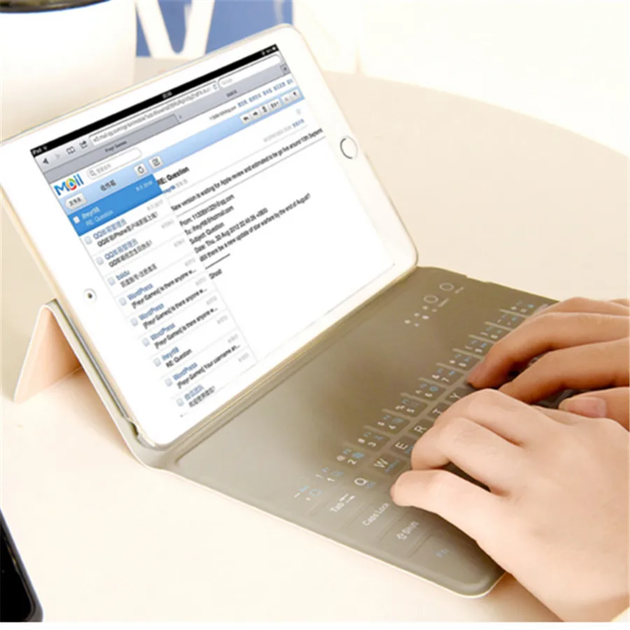 Desxz Чехлы C клавиатурой Bluetooth для Планшет iPad Pro PC 10," дюймовый чехол складной ультра тонкий защитный чехол крышка клавиатуры