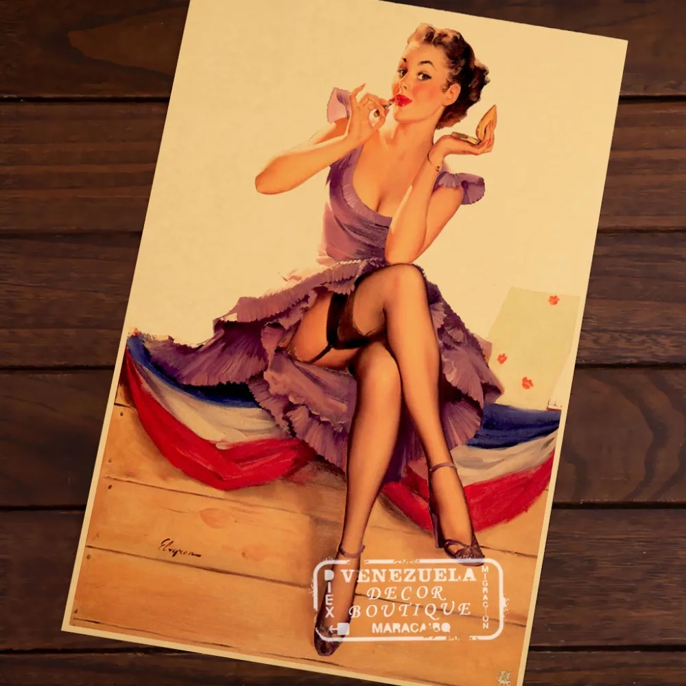 Пикантная Цыганская девушка поп арт карта Плакат классический винтажный Ретро