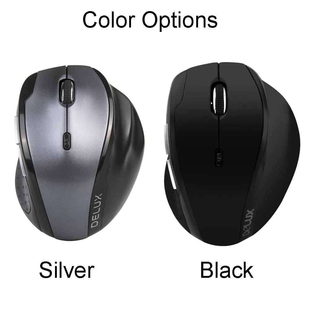 Delux M620GX беспроводная мышь эргономичная оптическая 2 4G 800/1200/1600/2400 dpi регулируемая с