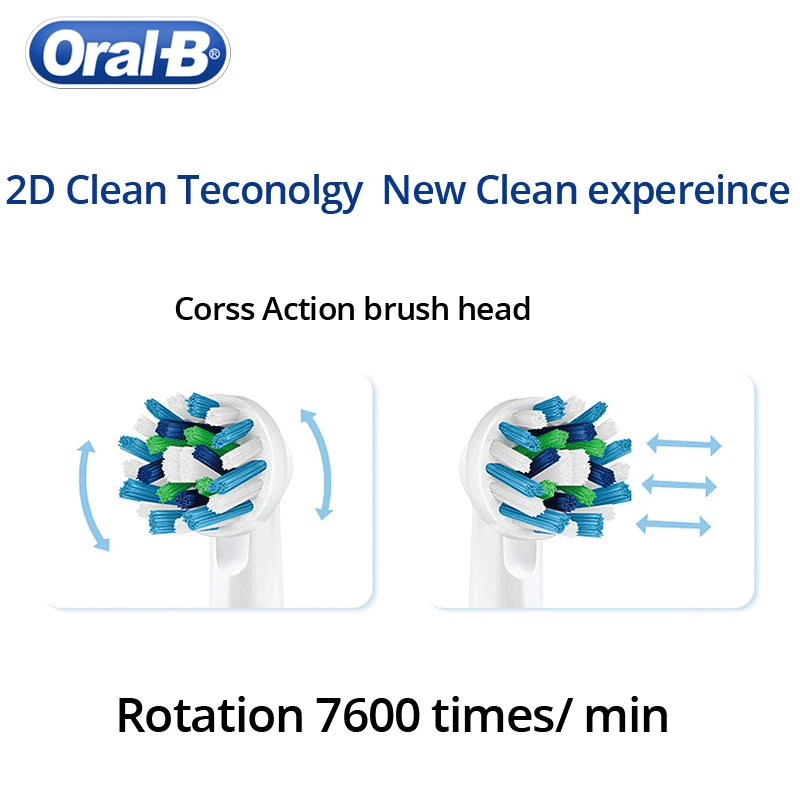 Электрическая зубная щетка Oral B Vitality перезаряжаемая для взрослых головки зубной