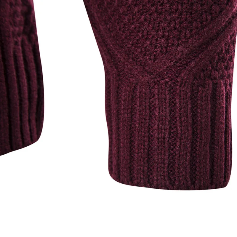 

Spring Autumn New Men Knitting Mens Pullover Sweaters Knitted Solid Color Casual Fashion Sweater Styles Men Thick Knit Warm