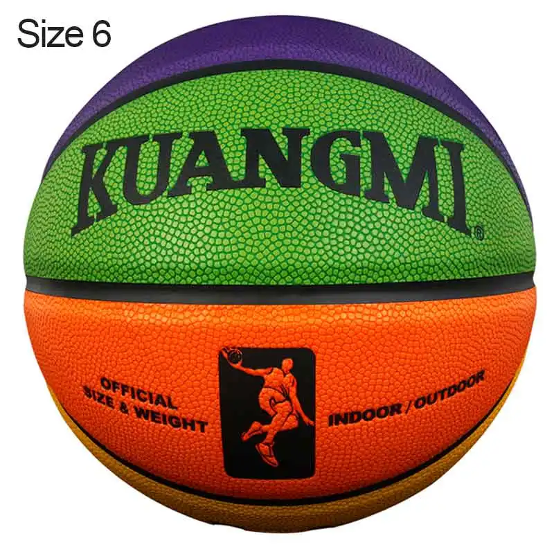 SIZE 6 8 COLOR Kuangmi 8 цветов баскетбольный мяч для детей детские игры Размер 3 4 5 6 7 баскетбольные тренировочные спортивные детские игрушки - Цвет: SIZE 6 8 COLOR