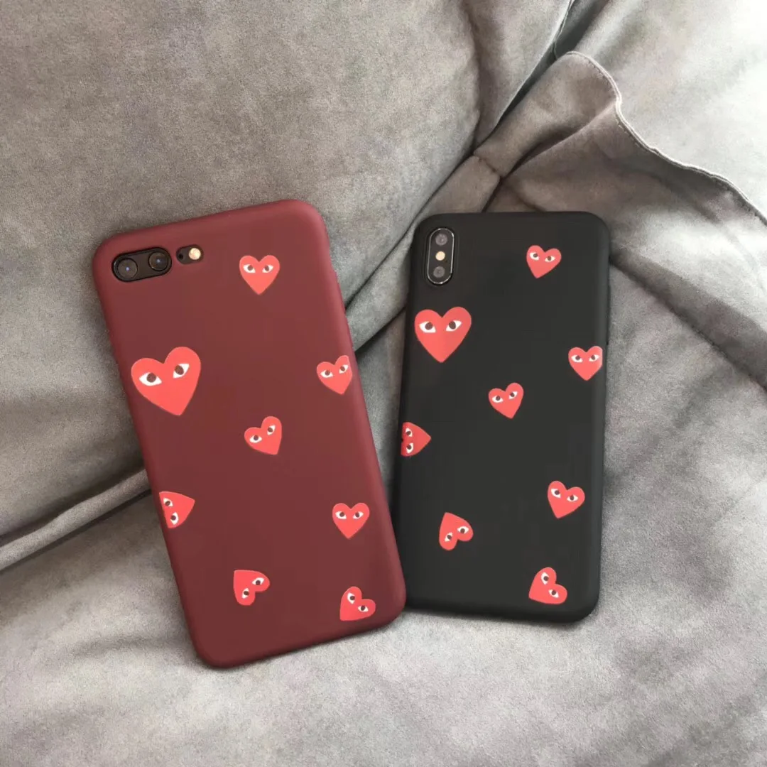 Япония модного бренда commes des garcons cdg брелок для телефона iPhone 6 6S 7 8 Plus X Xs Max Xr сердце