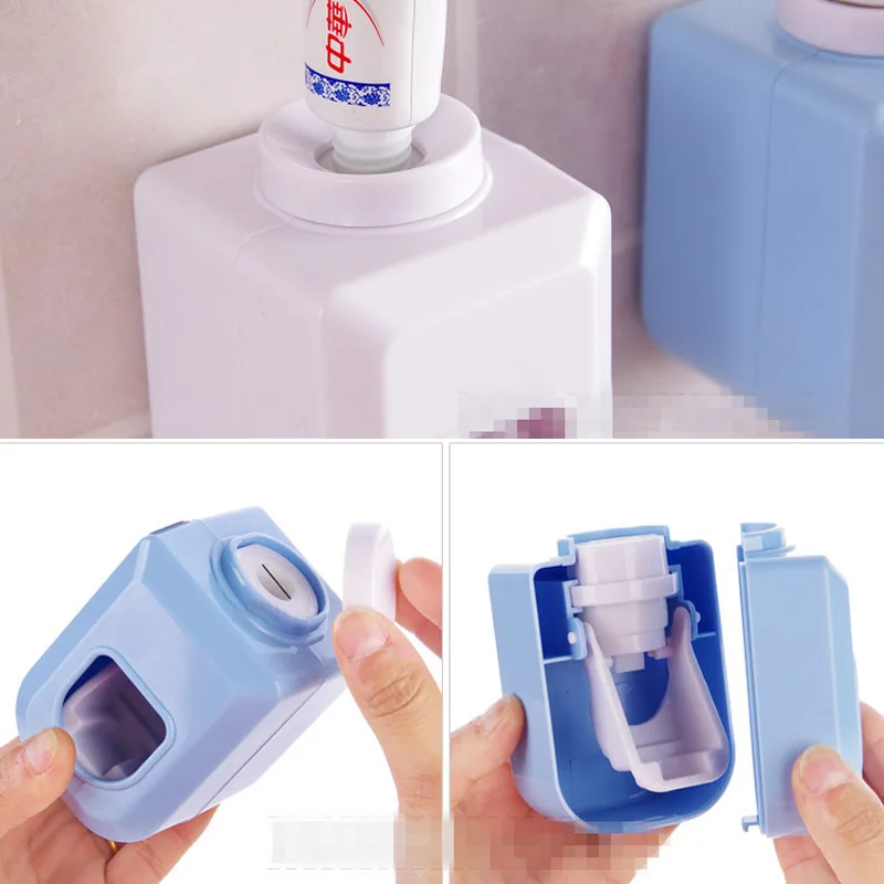 Adhensive Automatic Toothpaste Dispenser Toothbrush Holder bathroom Products toothbrush dispenser Bathroom Accessories Set | Дом и сад