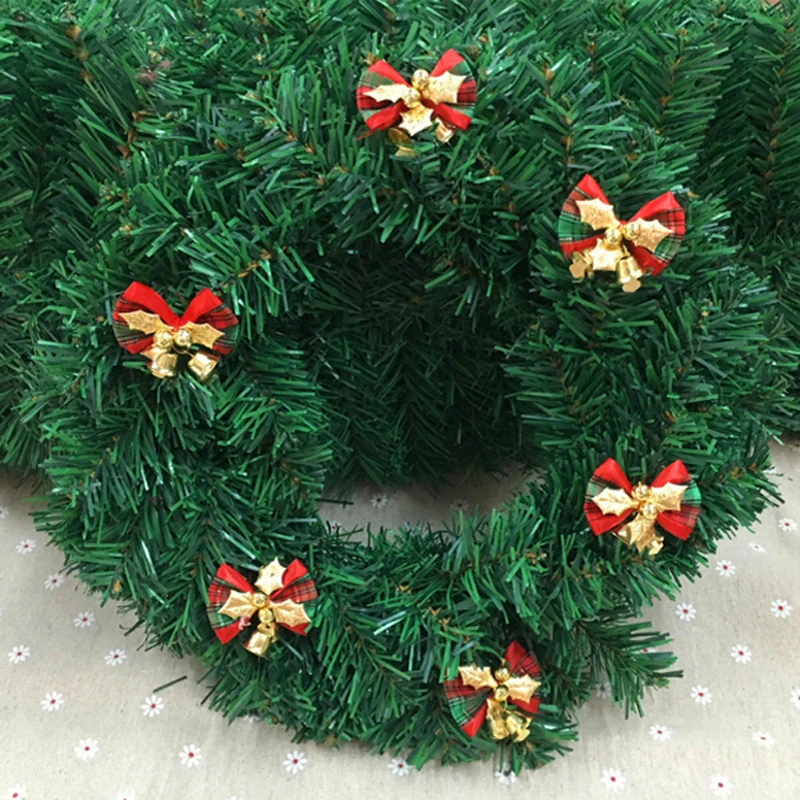 Рождественский венок украшение Kerstkrans Navidad бант с колокольчиками Рождественская