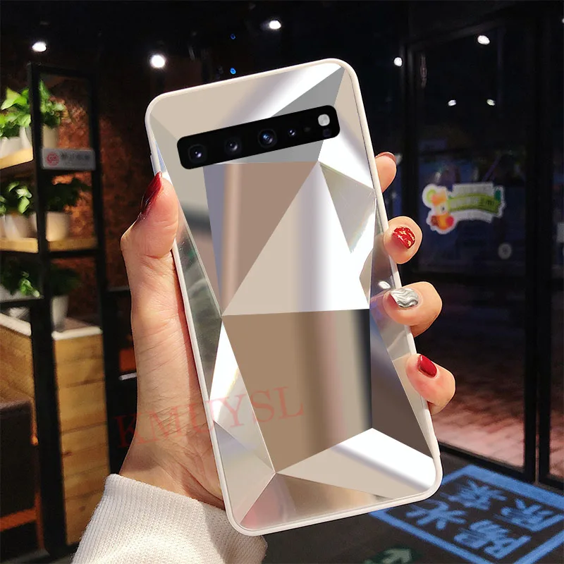 Зеркало Алмазный чехол для Samsung Галактики A50 A70 A30 A20 A10 M10 M20 M30 S10 E S8 S9 J6 плюс A9 A8 A6 A7 2018