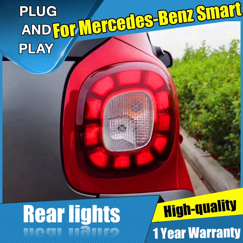 4PCS Car Styling for Benz Smart Taillights 2016-2019 LED Tail Lamp+Turn Signal+Brake+Reverse light | Автомобили и мотоциклы