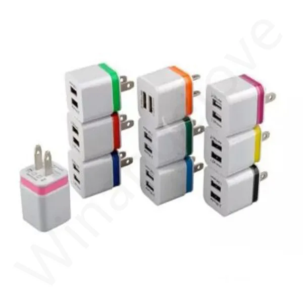 

1000 шт., настенное зарядное устройство с двумя usb-портами