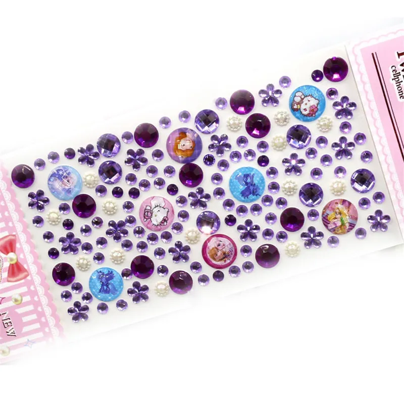 1 лист акриловый декоративный мотив стразы наклейки diy плоской задней бусы