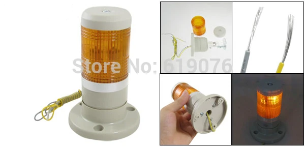 

24V DC Industrial Yellow Signal Tower Alarm Warning Light with Buzzer