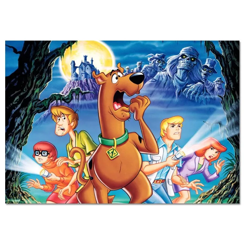 Scooby Doo Плакат на заказ холст плакат художественная отделочная ткань для дома ткань настенный плакат печать шелковая ткань 30X45 см