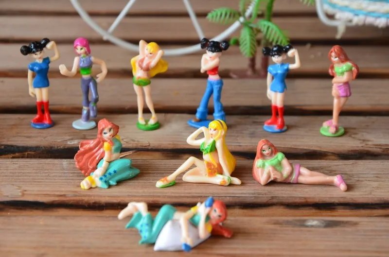 

mini PVC figure Beach bikini doll ornaments for sand table 6pcs/set
