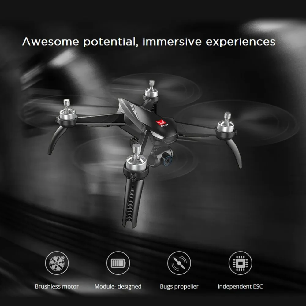 MJX Bugs 5W B5W бесщеточный двигатель GPS FPV RC Дрон Квадрокоптер с регулируемым 5G wifi 1080P