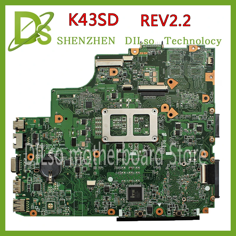 Материнская плата KEFU K43SD для ноутбука ASUS K43E A43E K43SV K43SJmianboard без GPU DDR3 | Компьютеры и