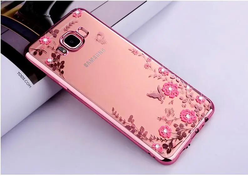 Rose Gold Цветок чехол для samsung Galaxy M20 M10 S10 E S9 S8 плюс A6 A8 J4 J6 плюс A9 A7 A3 A5 A7 J3 J5 J7 Note9 Мягкий ТПУ чехол с мультипликационным рисунком - Цвет: Rose Gold