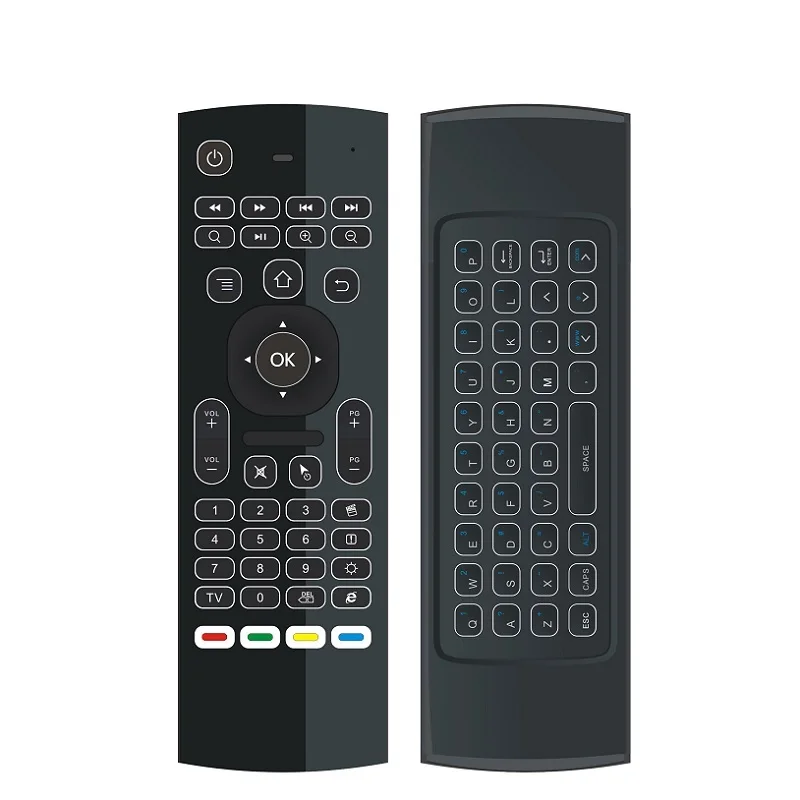 MX3 pro Fly air mouse с подсветкой и голосовым микрофоном 2 4G Беспроводная мини клавиатура