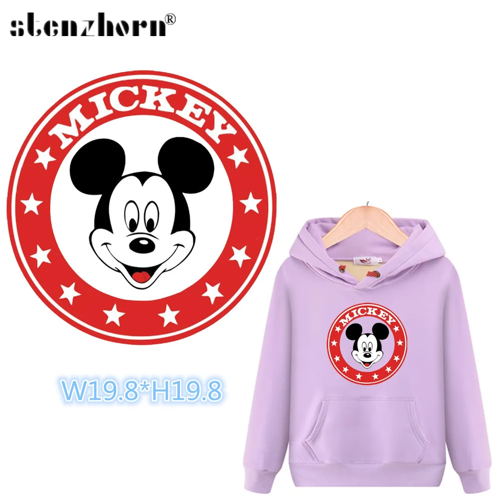 mickey-L-04 Микки Минни мультфильм наклейки DIY теплопередачи термо клейкие Пластыри для одежды гладить на переводе для одежды - Цвет: mickey-L-04