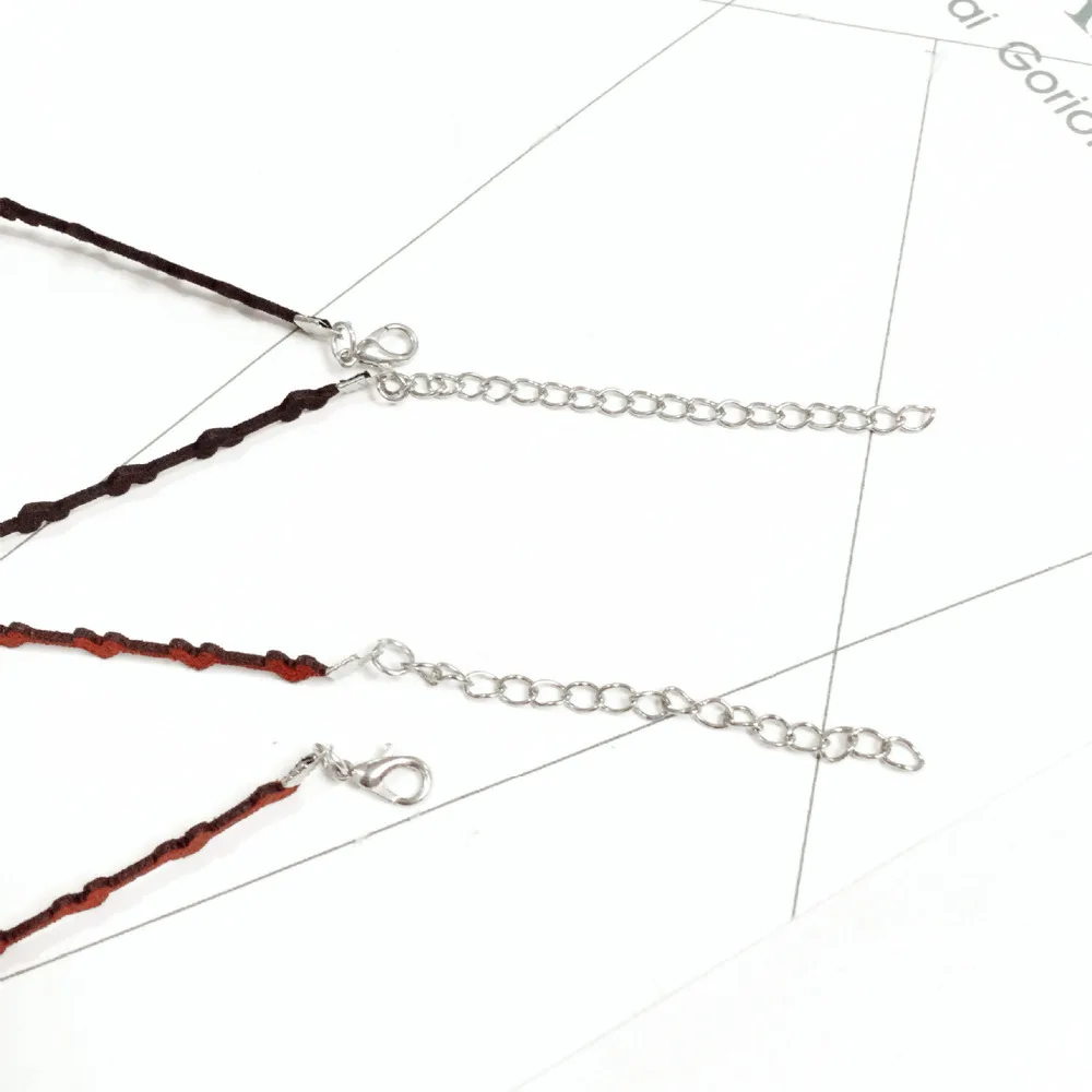 DoreenBeads Мода втулка чокер с подвеской зеленый лист Красный Черный Подвеска "Сердце" цепь романтические драгоценности для женщин подарок, 1 шт