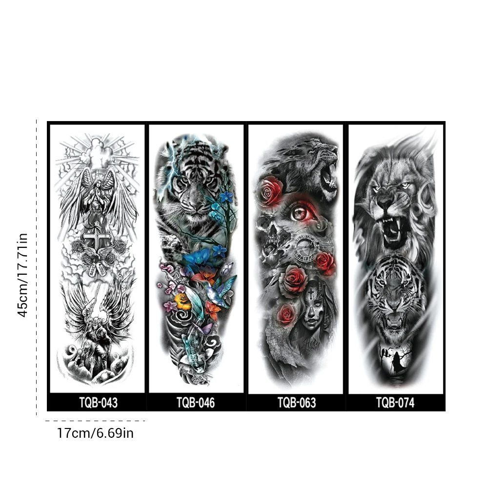 4 шт. водостойкие тату наклейки на руку|Временные тату| |