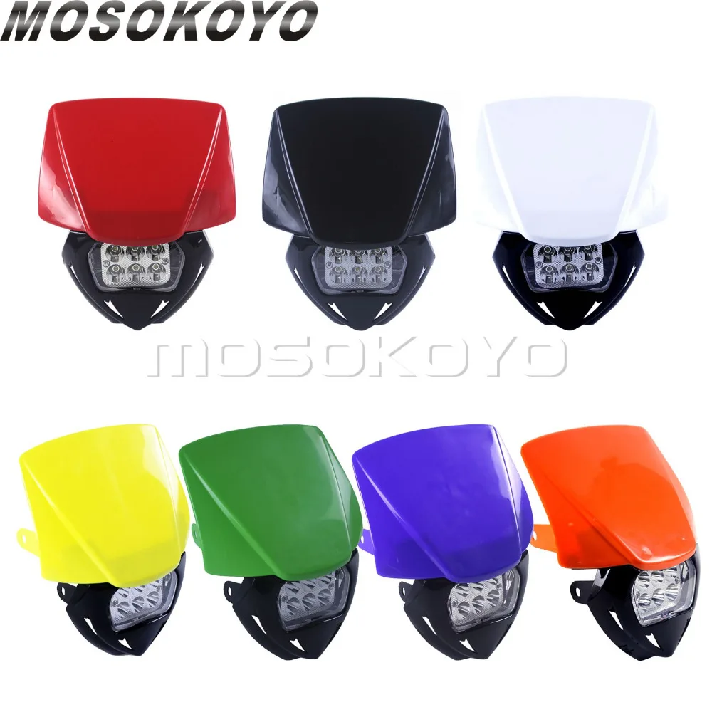 

LED Headlight Enduro Dirt Bike LED Front Lamp Indicator for Honda Kawasaki Suzuki Yamaha