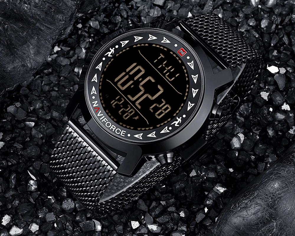 NAVIFORCE Мужские часы Relogio Masculino светодиодный цифровые спортивные Relojes из