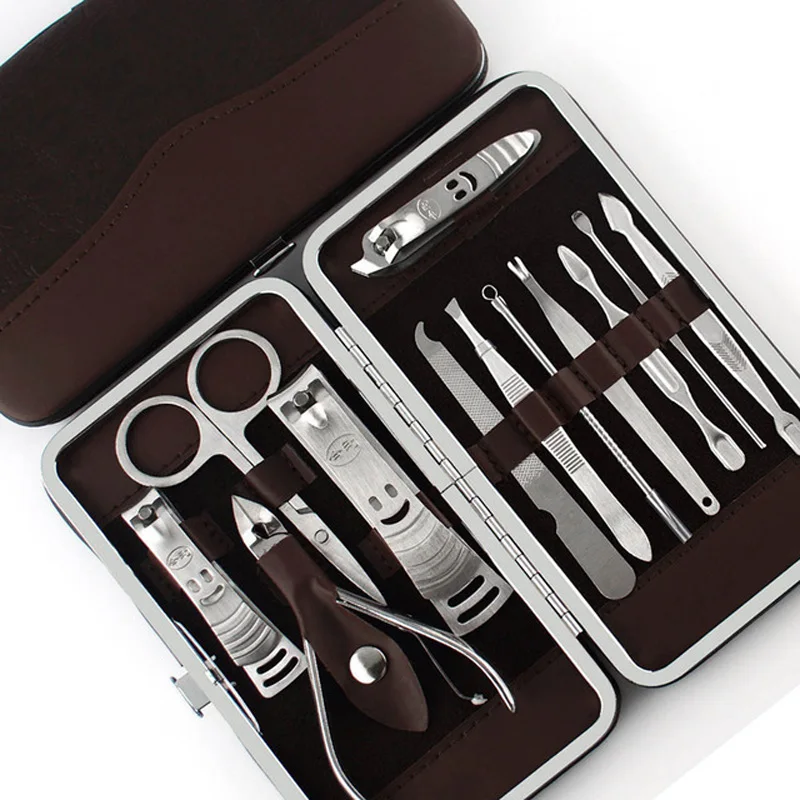 

12pcs Nail Kit Set Decoration Scissors Hair Clipper Earmuffs Practical Nail Clipper Set Stainless Steel Nail Care SA00100XX