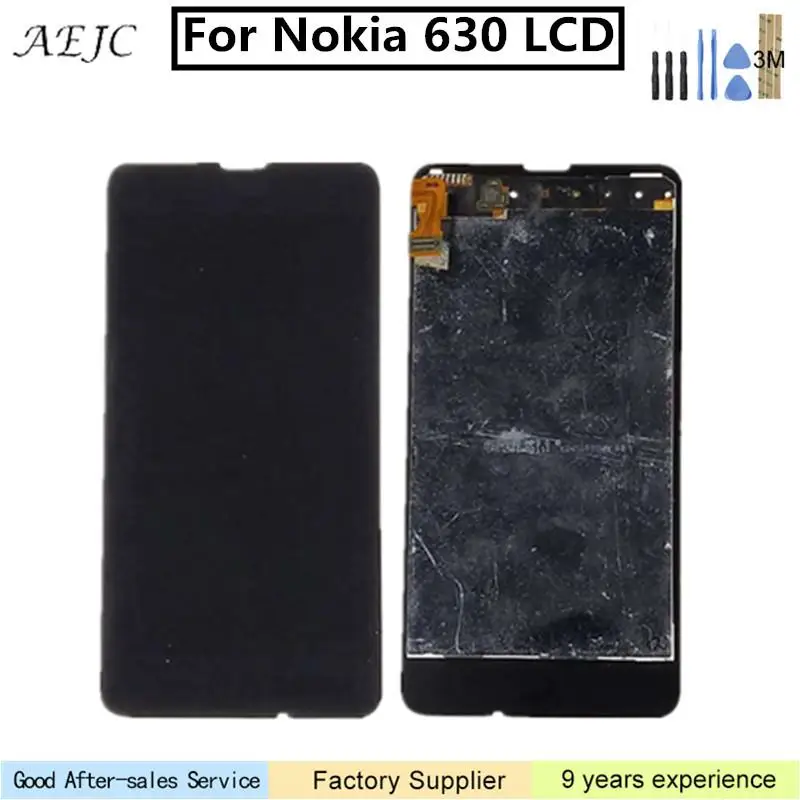 Для Nokia Lumia 630 ЖК дисплей с кодирующий преобразователь сенсорного экрана в сборе