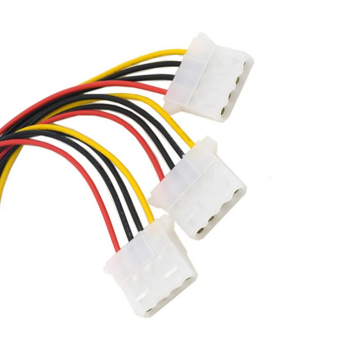 10 шт. кабель разветвитель источника питания Molex с 4 контактами 3 гнезда на 1 штекер