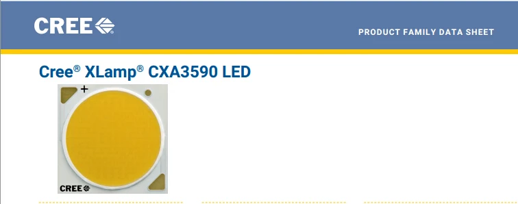 2 шт./лот US. CREE CXA 3590 бусины 150 Вт высокомощный светодиодный чип 2700 ~ 3000K @ 5000 6500k