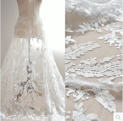 

Clothing lace accessories wedding dress DIY material embroidery decorative fabric wide 120cm