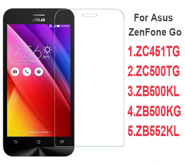 2.5D Закаленное стекло для ASUS ZenFone Go Защитная пленка экрана ZC451TG ZC500TG ZB500KL ZB500KG ZB552KL