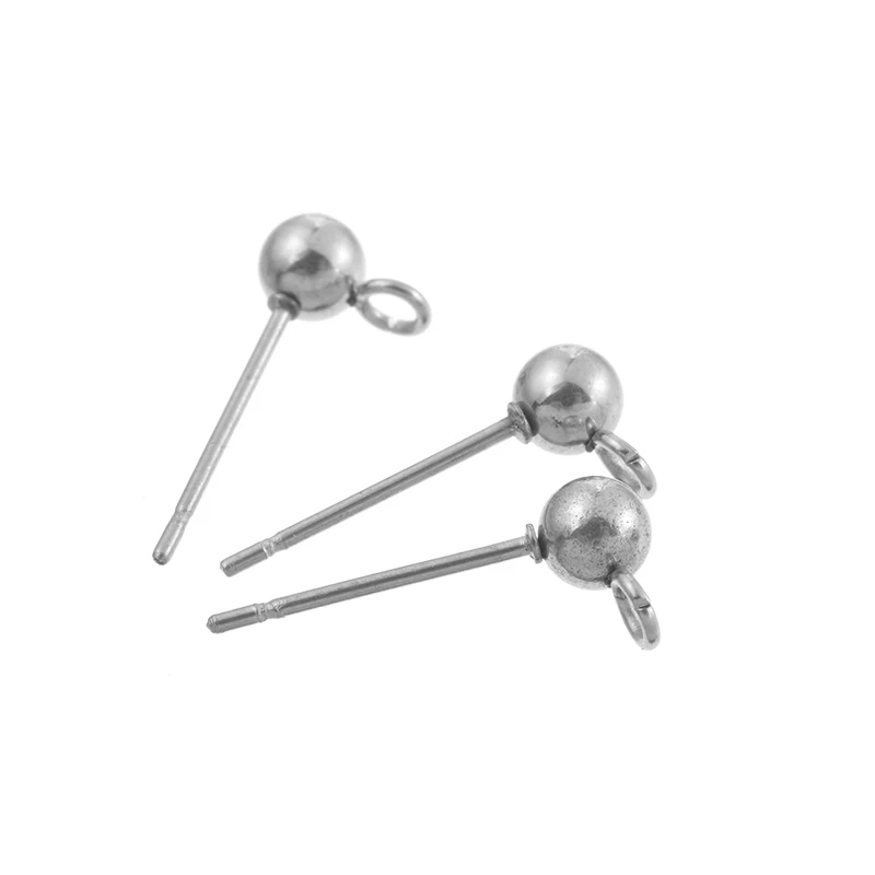 10 шт. женские серьги гвоздики из нержавеющей стали|stainless steel pins|steel pinsfor jewelry |
