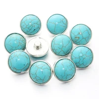 10pcslot green natural stone 18mm snap button charm ginger button for snap fit diy snap braceletsbangles accessory 050403
